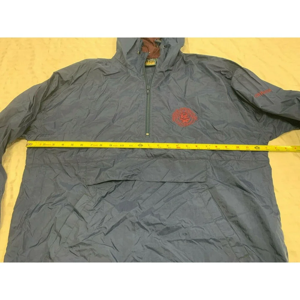 HARVARD SQUARE MENS HOODED UNLINED NYLON WINDBREAKER  JACKET SIZE L